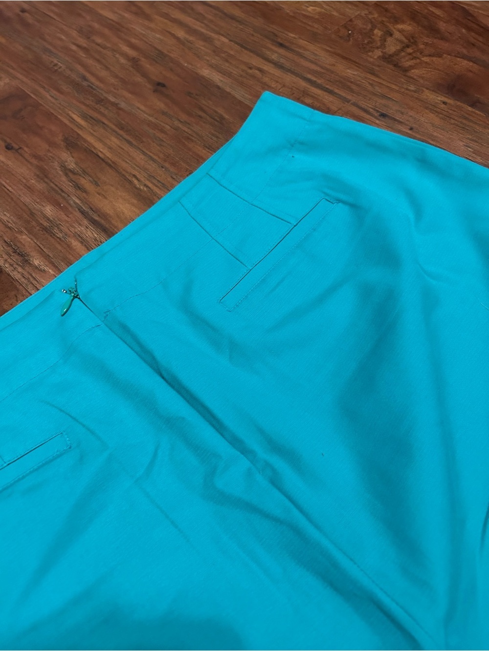 Teal Pencil Skirt Back Zipper Legally Blonde Inspired Work Casual - Picture 7 of 9